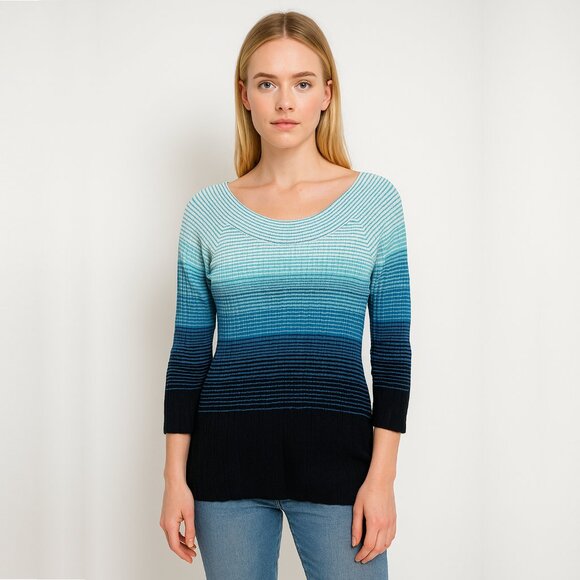 2/$30 White House Black Market Ombre Striped Sweater Small #A0119 - Picture 1 of 9